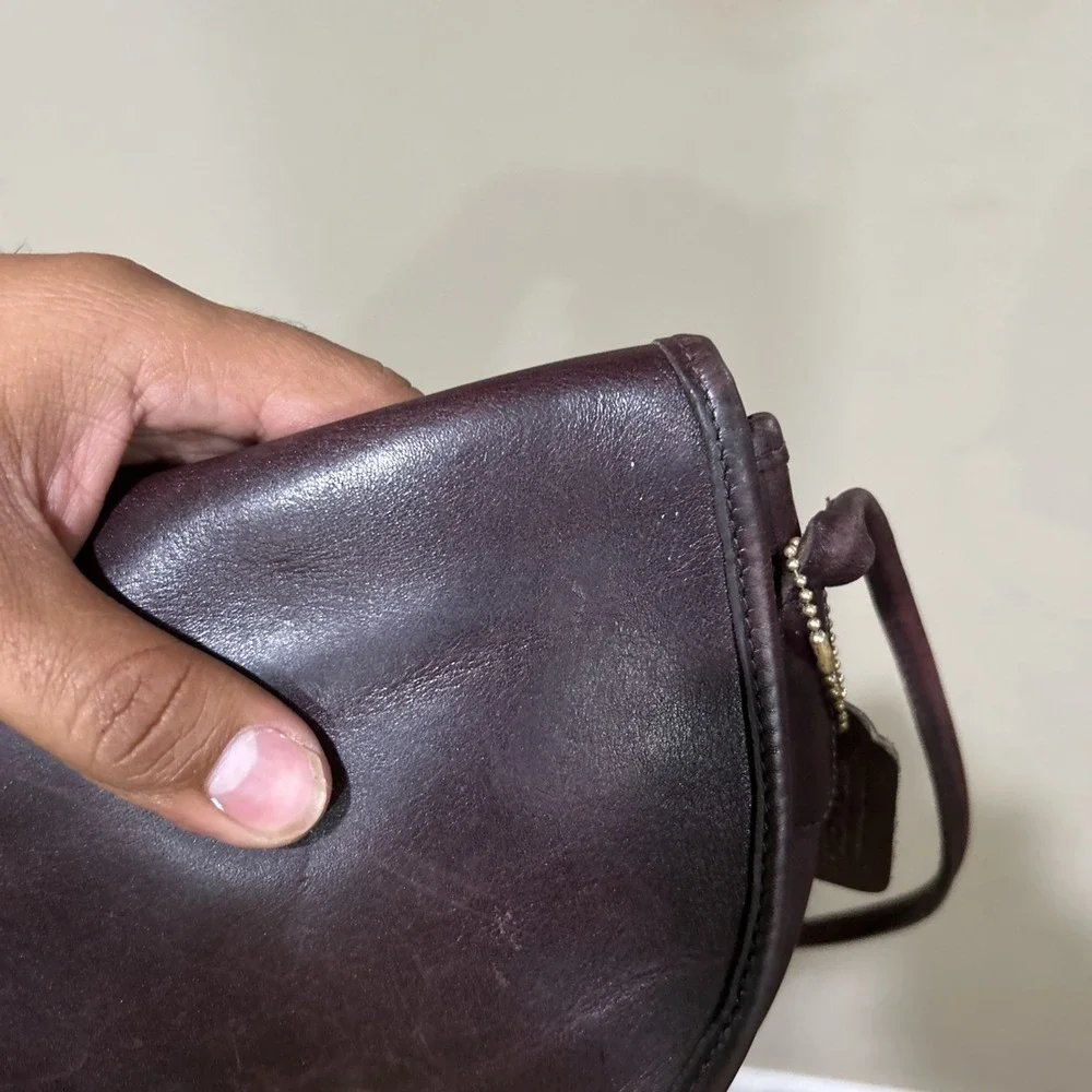 Vintage Leather Coach Bag Brown Mohagony Turnlock 0221-223 Shoulder Crossbody